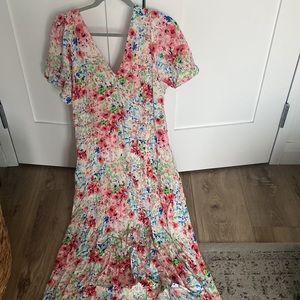 H&M brand new floral dress, zip in back